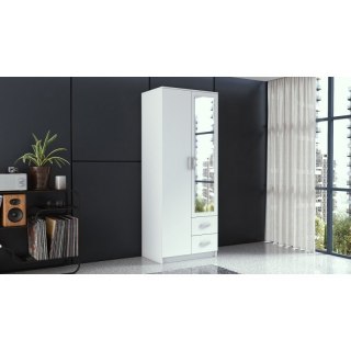 TOP E SHOP SZAFA ROMANA 80X205 BIAŁA Z LUSTREM