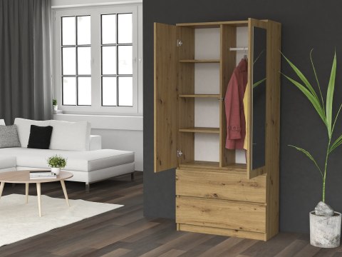 TOP E SHOP SZAFA SS-90 LUSTRO - DĄB ARTISAN