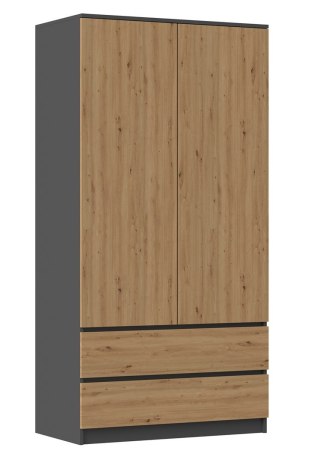 TOP E SHOP Szafa SS-90 90x50xH180 antracyt/artisan