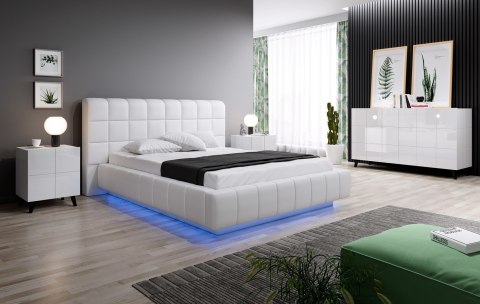 Cama MEBLE Szafka nocna REJA biały połysk/ biały połysk