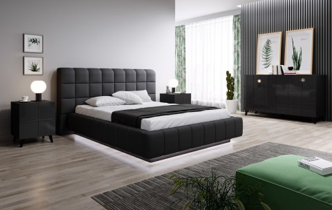Cama MEBLE Szafka nocna REJA czarny połysk/ czarny połysk