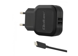 Qoltec Ładowarka sieciowa Qoltec 50188 (3400 mA; 17W; USB, USB typ C)