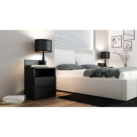 TOP E SHOP M1 MALWA STOLIK NOCNY 2 SZUFLADY 1 PÓŁKA CZARNA TOP E SHOP M1 MALWA STOLIK NOCNY 2 SZUFLADY 1 PÓŁKA CZARNA