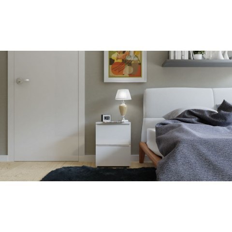 TOP E SHOP SZAFKA W2 STOLIK NOCNY 2 SZUFLADY BIAŁY MAT TOP E SHOP SZAFKA W2 STOLIK NOCNY 2 SZUFLADY BIAŁY MAT