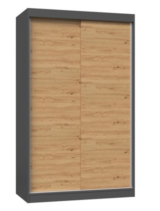 TOP E SHOP Szafa z drzwiami przesuwnymi IGA 120x61xH200 antracyt/artisan