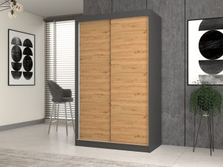 TOP E SHOP Szafa z drzwiami przesuwnymi IGA 120x61xH200 antracyt/artisan