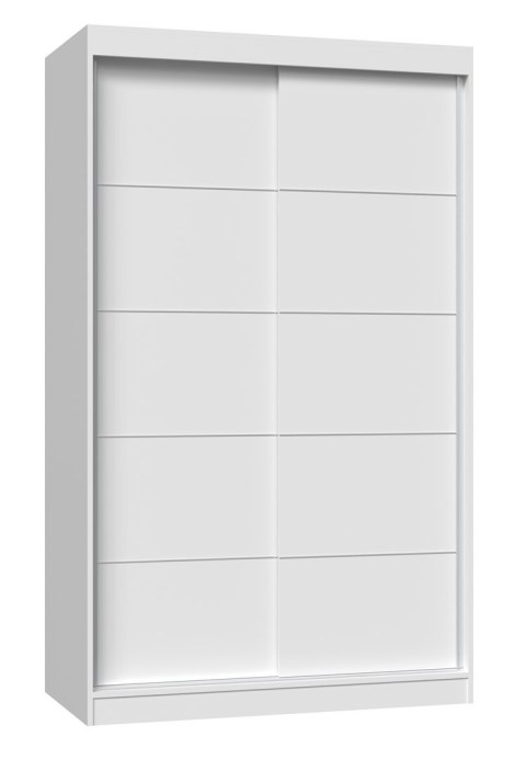 TOP E SHOP Szafa z drzwiami przesuwnymi i ozdobnymi szprosami IGA 120x61xH200 biel TOP E SHOP Szafa z drzwiami przesuwnymi i ozdobnymi szprosami IGA 120x61xH200 biel
