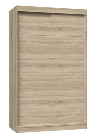 TOP E SHOP Szafa z drzwiami przesuwnymi i ozdobnymi szprosami IGA 120x61xH200 sonoma