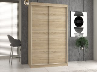 TOP E SHOP Szafa z drzwiami przesuwnymi i ozdobnymi szprosami IGA 120x61xH200 sonoma