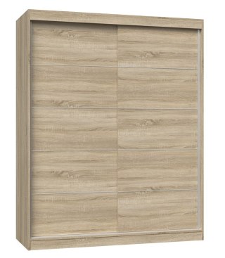 TOP E SHOP Szafa z drzwiami przesuwnymi i ozdobnymi szprosami IGA 160x61xH200 sonoma