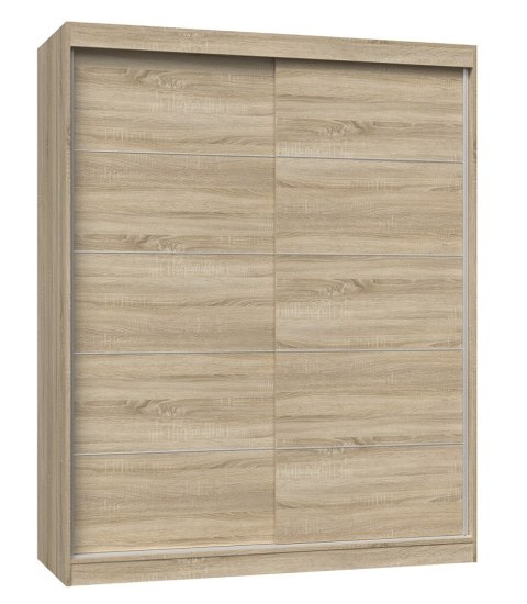 TOP E SHOP Szafa z drzwiami przesuwnymi i ozdobnymi szprosami IGA 160x61xH200 sonoma TOP E SHOP Szafa z drzwiami przesuwnymi i ozdobnymi szprosami IGA 160x61xH200 sonoma