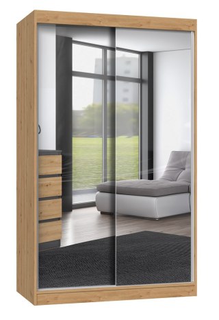 TOP E SHOP Szafa z drzwiami przesuwnymi z 2 lustrami IGA 120x61xH200 artisan