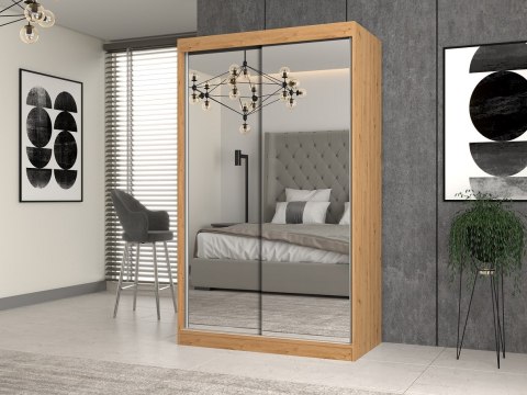 TOP E SHOP Szafa z drzwiami przesuwnymi z 2 lustrami IGA 120x61xH200 artisan TOP E SHOP Szafa z drzwiami przesuwnymi z 2 lustrami IGA 120x61xH200 artisan