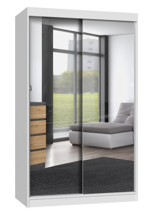 TOP E SHOP Szafa z drzwiami przesuwnymi z 2 lustrami IGA 120x61xH200 biel