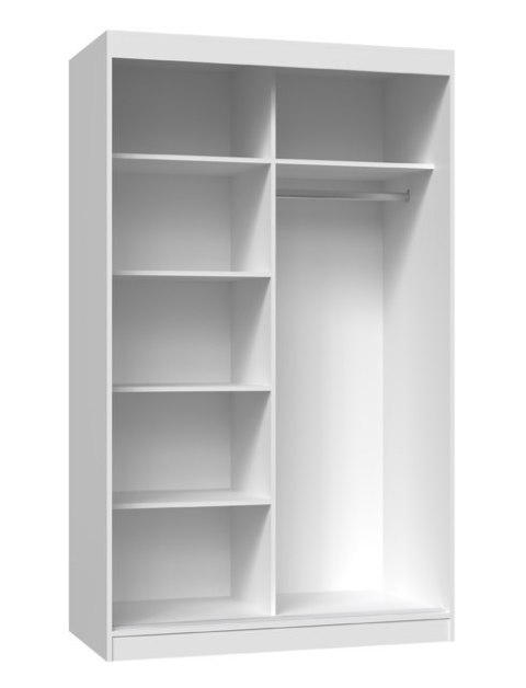 TOP E SHOP Szafa z drzwiami przesuwnymi z 2 lustrami IGA 120x61xH200 biel TOP E SHOP Szafa z drzwiami przesuwnymi z 2 lustrami IGA 120x61xH200 biel