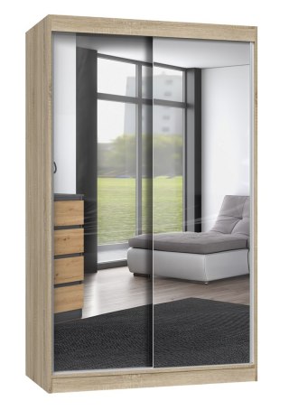 TOP E SHOP Szafa z drzwiami przesuwnymi z 2 lustrami IGA 120x61xH200 sonoma