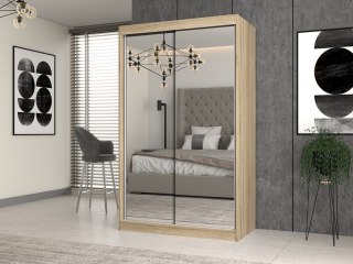 TOP E SHOP Szafa z drzwiami przesuwnymi z 2 lustrami IGA 120x61xH200 sonoma