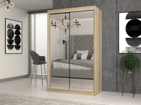 TOP E SHOP Szafa z drzwiami przesuwnymi z 2 lustrami IGA 120x61xH200 sonoma TOP E SHOP Szafa z drzwiami przesuwnymi z 2 lustrami IGA 120x61xH200 sonoma