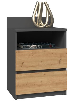 TOP E SHOP Szafka nocna M1 40x32xH59 antracyt/artisan