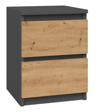 TOP E SHOP Szafka nocna M2 30x30xH40 antracyt/artisan