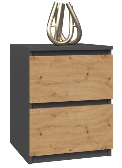 TOP E SHOP Szafka nocna W2 40x40xH52 antracyt/artisan TOP E SHOP Szafka nocna W2 40x40xH52 antracyt/artisan