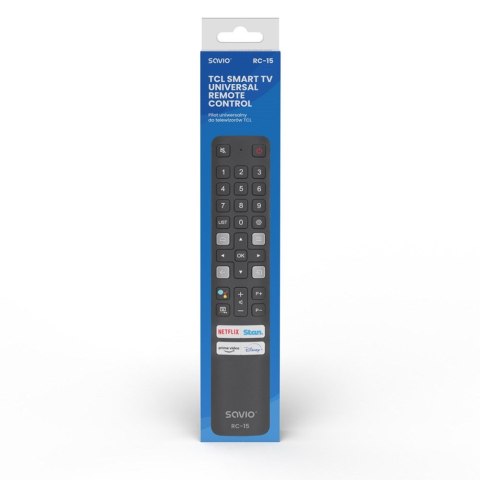 SAVIO SAVIO PILOT UNIWERSALNY DO TV /ZAMIENNIK DO TV TCL - SMART TV RC-15 SAVIO SAVIO PILOT UNIWERSALNY DO TV /ZAMIENNIK DO TV TCL - SMART TV RC-15