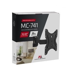 Maclean MACLEAN UCHWYT DO TV TELEWIZORA LUB MONITORA, 13-42", 25KG, CZARNY MC-741 Maclean MACLEAN UCHWYT DO TV TELEWIZORA LUB MONITORA, 13-42", 25KG, CZARNY MC-741