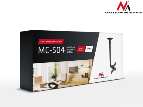 Maclean Uchwyt ścienny do telewizora Maclean MC-504S (Obrotowy, sufitowy, Uchylny - 42"; max. 30kg)