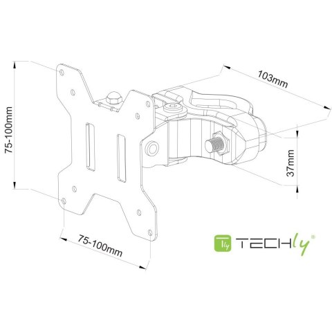 TECHly TECHLY UCHWYT NA SŁUP TV LED/LCD 13-30 CALI 10KG O TECHly TECHLY UCHWYT NA SŁUP TV LED/LCD 13-30 CALI 10KG O