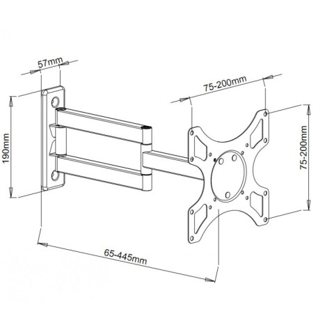 TECHly TECHLY UCHWYT ŚCIENNY TV LED/LCD 19-37 CALI 25KG O TECHly TECHLY UCHWYT ŚCIENNY TV LED/LCD 19-37 CALI 25KG O