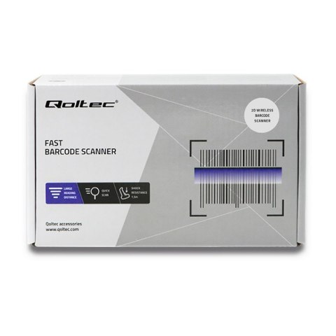 Qoltec QOLTEC BEZPRZEWODOWY CZYTNIK KODÓW 1D | 2D | CZARNY