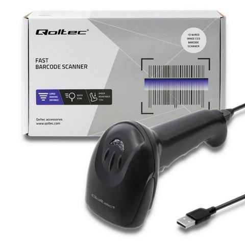 Qoltec QOLTEC LASEROWY CZYTNIK KODÓW KRESKOWYCH 1D | CCD Qoltec QOLTEC LASEROWY CZYTNIK KODÓW KRESKOWYCH 1D | CCD
