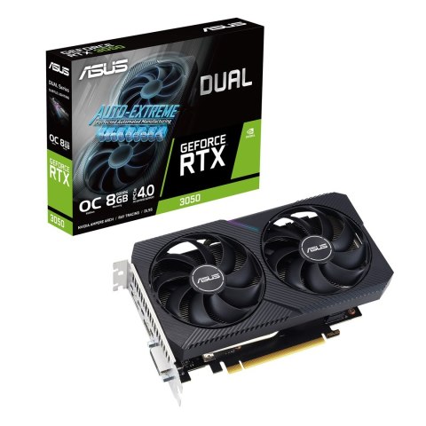 ASUS Karta graficzna ASUS Dual GeForce RTX 3050 V2 8GB OC GDDR6 ASUS Karta graficzna ASUS Dual GeForce RTX 3050 V2 8GB OC GDDR6