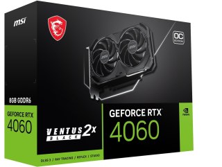 MSI Karta graf. MSI GeF RTX 4060 VENTUS 2X BLACK 8G OC