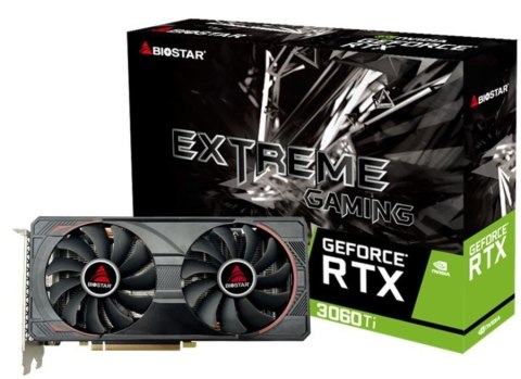 Biostar Karta graficzna BIOSTAR GeForce RTX 3060 Ti 8GB Biostar Karta graficzna BIOSTAR GeForce RTX 3060 Ti 8GB