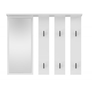 TOP E SHOP Wieszak + lustro PARMA 100x15xH.81,5 biel
