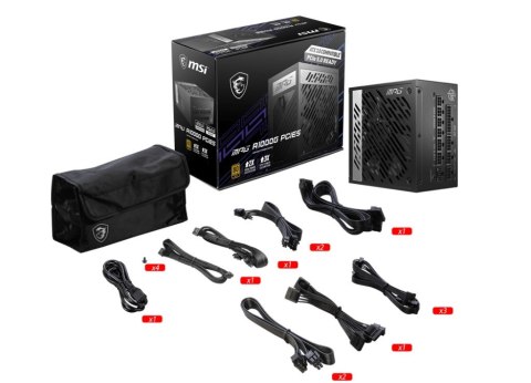 MSI Zasilacz MSI MPG A1000G PCIE5 1000W 80+ Gold ATX 3.1