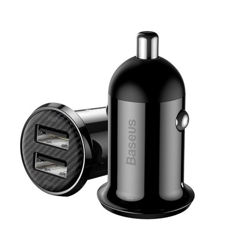Baseus BASEUS ŁADOWARKA SAMOCHODOWA 2X USB 4.8A (CZARNA)