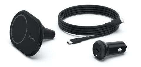 Belkin Ładowarka samochodowa Belkin BoostCharge Magnetic Wireless Car Charger 10W included 20W PD3.0 Car Power Supply and USB-C cable