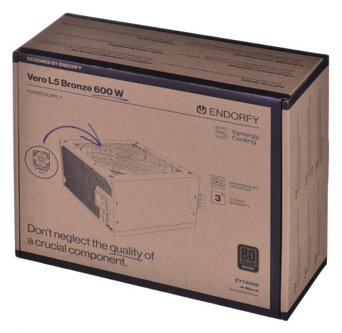 ENDORFY Zasilacz ENDORFY Vero L5 600W 80 Plus Bronze