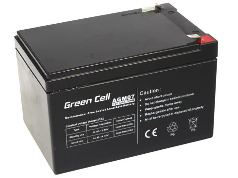 Green Cell GREEN CELL AKUMULATOR ŻELOWY AGM07 12V 12AH