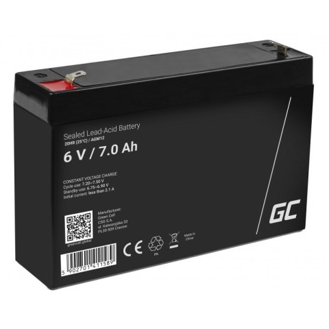 Green Cell GREEN CELL AKUMULATOR ŻELOWY AGM12 6V 7AH
