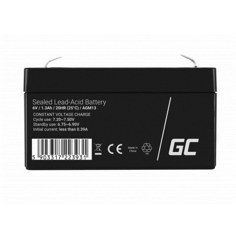 Green Cell GREEN CELL AKUMULATOR ŻELOWY AGM13 6V 1.3AH