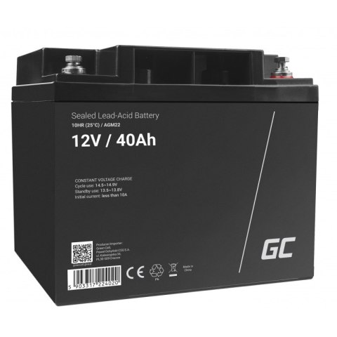 Green Cell GREEN CELL AKUMULATOR ŻELOWY AGM22 12V 40AH