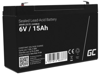Green Cell GREEN CELL AKUMULATOR ŻELOWY AGM40 6V 15AH