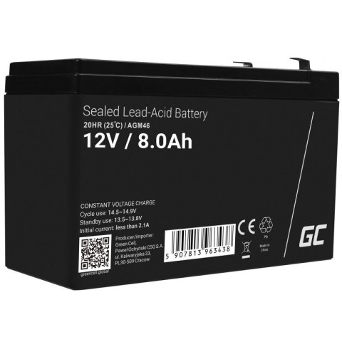 Green Cell GREEN CELL AKUMULATOR ŻELOWY AGM46 12V 8AH