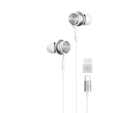 Maxell MAXELL XC1 Słuchawki przewodowe USB-C connector białe Maxell MAXELL XC1 Słuchawki przewodowe USB-C connector białe