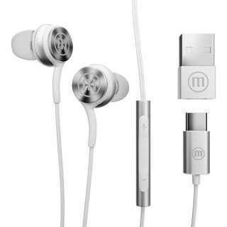 Maxell MAXELL XC1 Słuchawki przewodowe USB-C connector białe