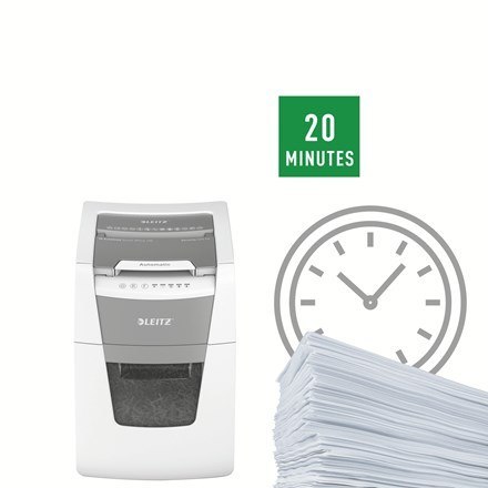 LEITZ Leitz Niszczarka IQ AutoFeed 100, P4, 100 kartek, 34 l kosz LEITZ Leitz Niszczarka IQ AutoFeed 100, P4, 100 kartek, 34 l kosz
