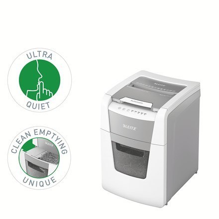 LEITZ Leitz Niszczarka IQ AutoFeed 100, P4, 100 kartek, 34 l kosz LEITZ Leitz Niszczarka IQ AutoFeed 100, P4, 100 kartek, 34 l kosz